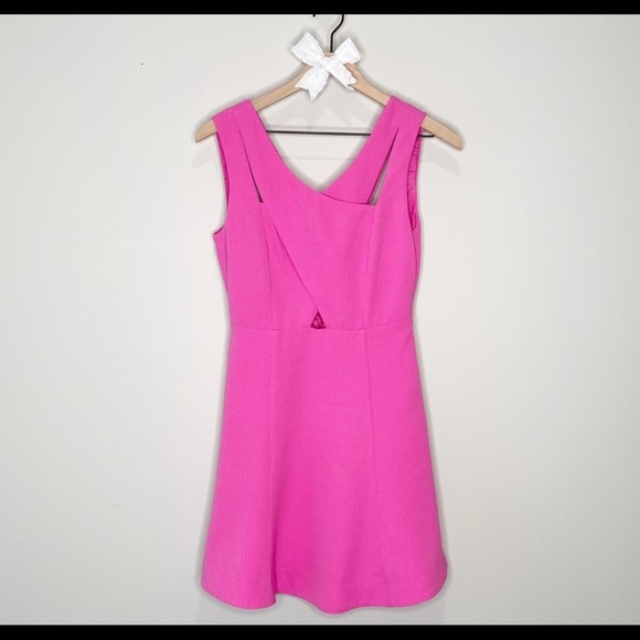 Anthropologie JOA Cut Out Mini Dress Pink - Picture 3 of 9